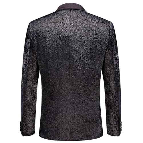 Hi-Tie Mens Suit Blazer Slim Fit Tuxedo Suits Jacket Shawl Lapel Collar Solid One Button Wedding Dinner Prom Blazer Jackets2