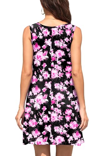 Image of WEACZZY Women Summer Casual Swing T Shirt Dresses Beach Cover up Loose Dress
