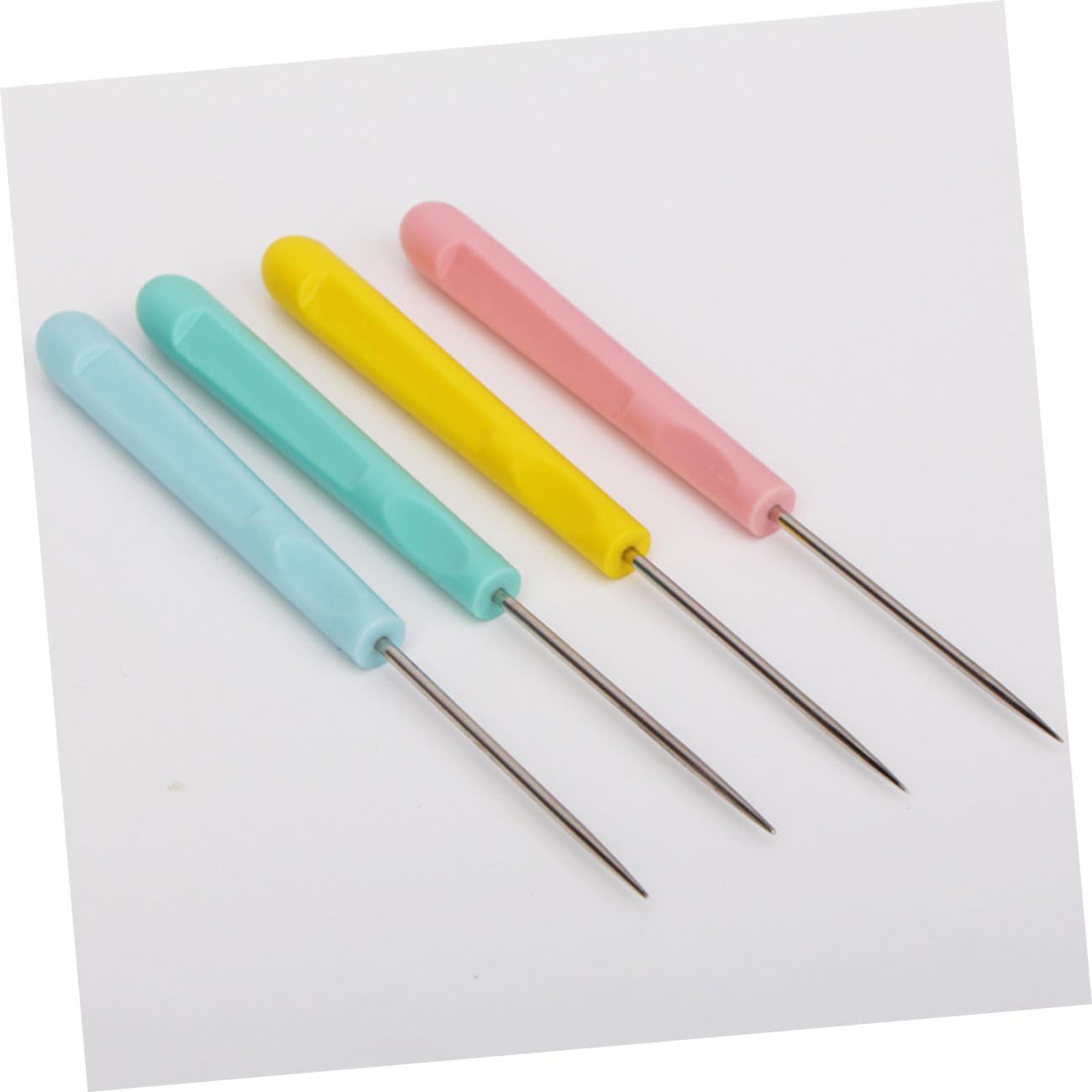 DOITOOL 10pcs Plastic Handle Awls Tool for DIY Sewing and Crafting Multi-Functional Pricker for Home Repair and Upholstery Random Color Selection