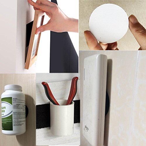 10 Pack 2.2 Inch Self Adhesive Hook Loop Interlocking Tapes Dots Fastening Mounting Double Sided Sticky Tape With Sticky Backing Tape-Black Round Type #TOP2