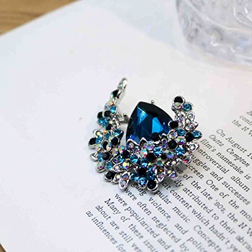 Image of Fashion Rhinestone Flower Brooches Pins Cute Pearl Crystal Floral Lapel Pin Brooch Costume Decorate Jewelry for Women Gril Gift