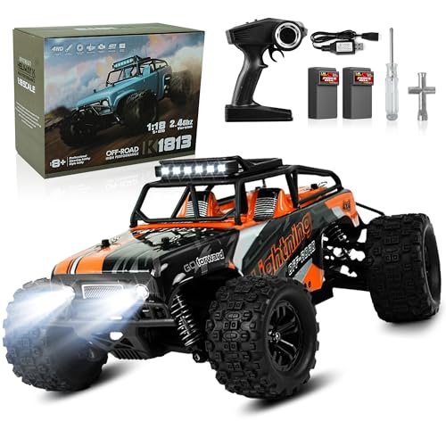 JOYTREKY Remote Control Cars 1:18 Scale, High Speed RC Car 40KM/H 4WD Off-Road RC Cars For Adults 2.4GHz Gift for Boys Adults Monster Truck 2 Batteries