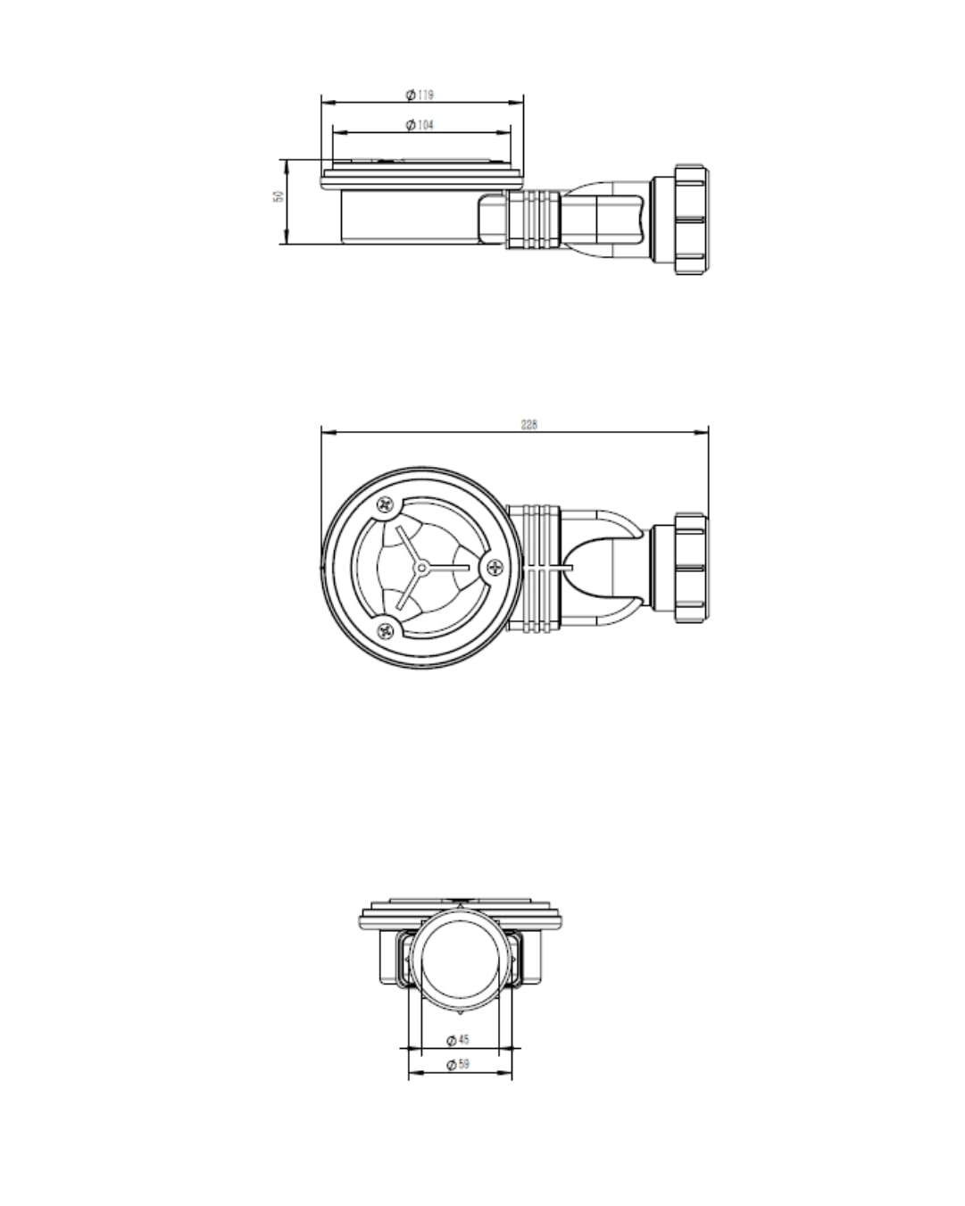 Piatto Doccia 80x100x2.6 cm Bianco Effetto Pietra Rettangolare in SMC Riducibile con Kit di scarico