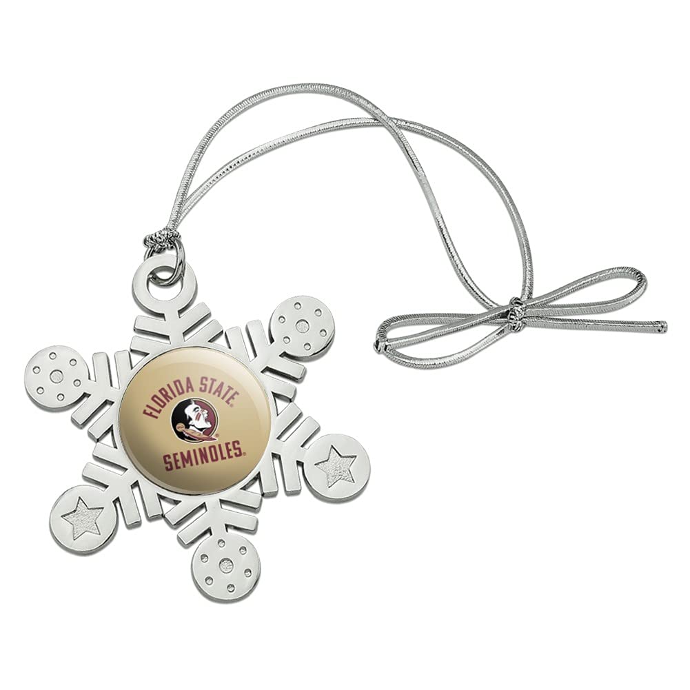GRAPHICS & MORE Florida State Seminoles Metal Snowflake Christmas Tree Holiday Ornament