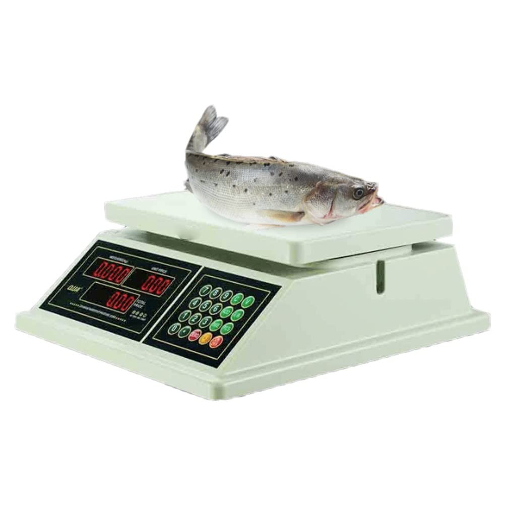66lb Digital Scale Commercial Price Food Meat Produce Weighing with Dual LCD Display Electronic Computing Highly Precise and Tare Function for Fruit