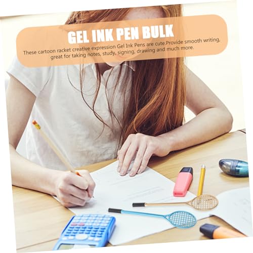 KALLORY 12pcs Bolígrafos de Tinta Gel Diseño Raqueta miniatura 3