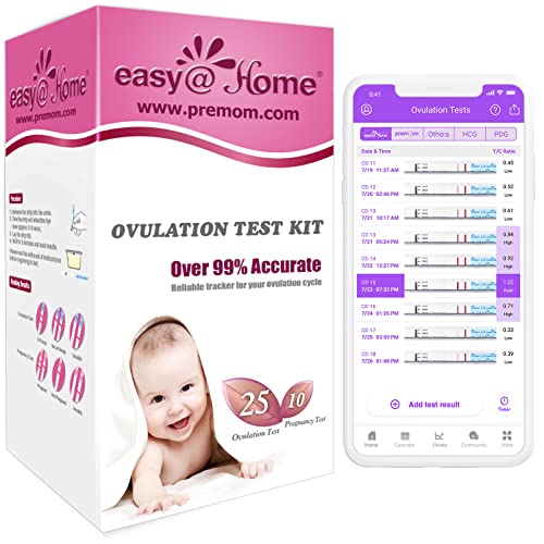 EasyHome Kit de bandelettes de test d'ovulation et de grossesse 25