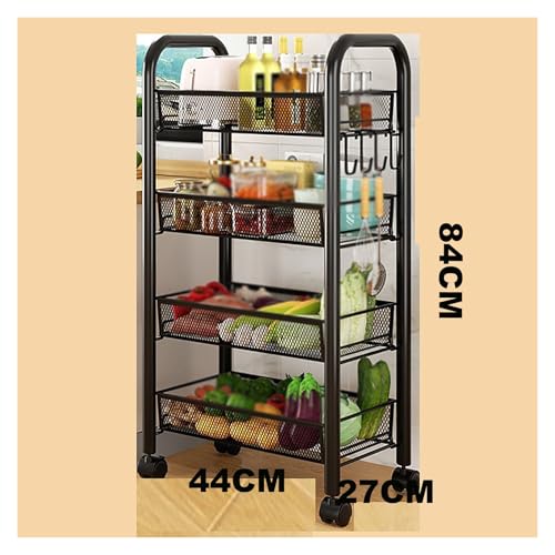 Carrito de almacenamiento de 4 niveles para organizar frutas y aperitivos en tu cocina 2