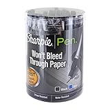 Sharpie Porous Point Stick Pen, Fine Point, Black and Blue Ink, Canister of 36 Pens