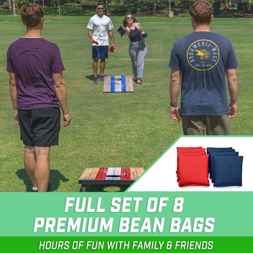 Image of GoSports Portable Cornhole Sets- Includes 2 Boards, 8 Bean Bags, Carry Case