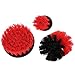 Miskall Drill Brush Power Scouring Pads, Drill Brush Attachment Power Scrubber Kit All Purpose Industrial Cleaning Tool Red