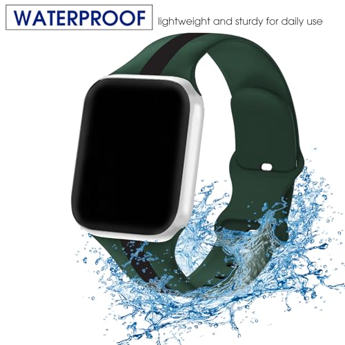 Image of GRIPP Tutone Soft Silicone Watch Strap for 44mm /45mm /46mm /49mm, Watch Series 11 /10 /9 /8 /7 /6 /5 /4, SE 3 /2 /1, Ultra 3 /2 /1, Durable, Flexible, Lightweight, Adjustable (Watch Not Included)