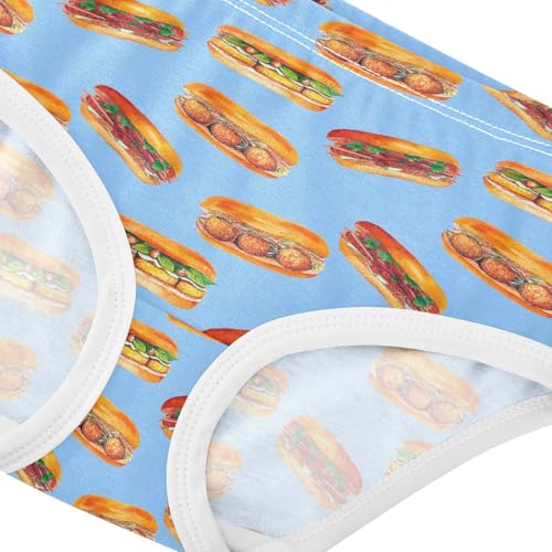 Little Girl Underwear Toddler Panties Kids Undies Watercolor Sandwich Soft Cotton Briefs 2T-8Y4