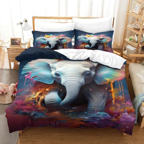 Housse de couette éléphant et fourmis super king lit 3 pièces - 2