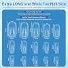 Dual Toe Nail Forms for Poly Gel Extensions, Reusable Full Cover Wide French Toenail, Press on Toenails for Women Extensions Home DIY Nail Salon 300PCS 15Sizes