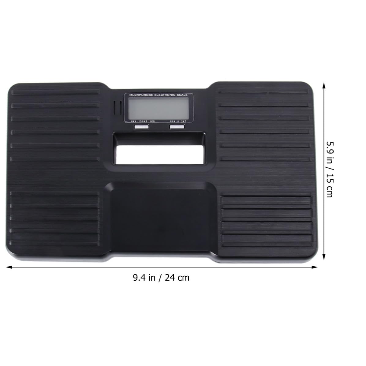 Báscula Digital de Equipaje y Paquetería de Plástico, 150kg, Negro