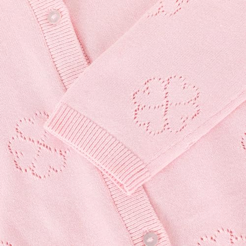 Girls' Cardigan Long Sleeve Shrug Sweater for Kids Cotton Cropped Uniform Knit Outerwear Lucky Clover and Heart4