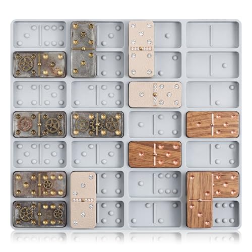 Silicone Domino Molds for Epoxy Resin 28 Cavities 1.73x0.87x0.39 in