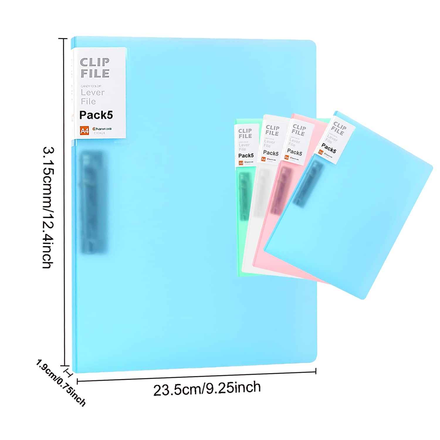 Office File Organizers 5 Pack Punchless Binder Clips - A4 Ringless ...