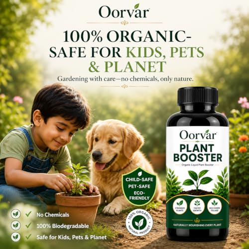 Image of New Age Plant Boost Liquid Fertilizer for Speed Growth (200 ml) | Organic Plant Booster Liquid Fertilizer for Indoor Plants Home Garden & Outdoor Plants - Oorvar