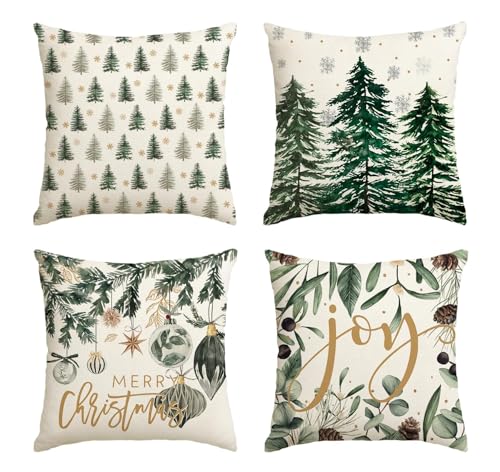 Reviews de Fundas decorativas - los más vendidos. 44 AZULDIMEN Juego de 4 Fundas de Almohada navideñas 45x45cm, Funda de cojín Decorativa para sofá, Decoraciones navideñas de Invierno (4, 01)