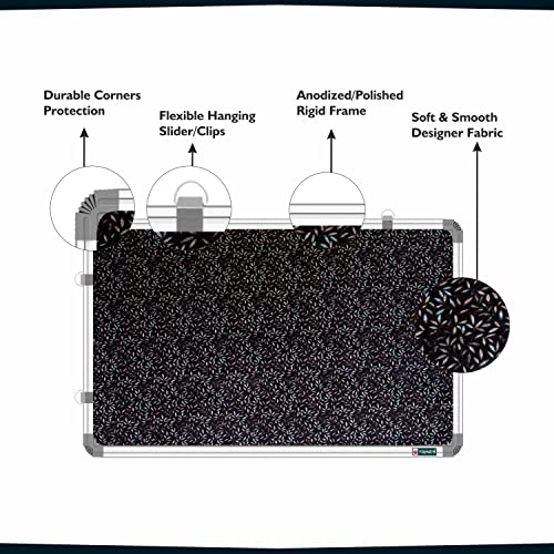 Image of YAJNAS 3x4 Feet (122x89 CM) Premium Material Notice Pin-up Board /Pin-up Board /Soft Board /Bulletin Board /Pin-up Display Board for Office, School and Home. (Blue Blush, 122x89 CM)