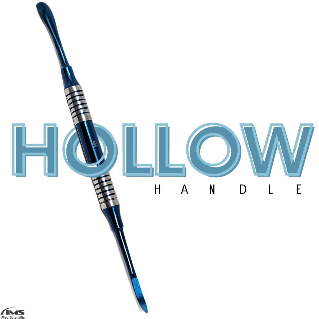 Dental Molt Periosteal Elevator #9 Hollow Handle Double Ended Blue Titanium Coated Stainless Steel Instrument
