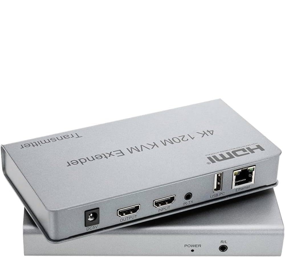 MICROWARE KVM EXTENDER 4K 120M RECEIVER,4K HDMI KVM Extender By RJ45 Ethernet Cat5e Cat6 Cable Converter TX RX Support USB Mouse Keyboard Extension Touch Screen-image-33