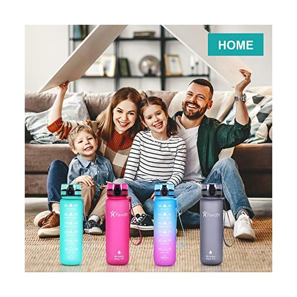 Favofit-Motivational-Water-Bottle-with-Time-Marker-32-oz-Water-Bottles-with-Times-to-Drink-Reusable-BPA-Free-Tritan-Plastic-Perfect-for-Sports-Fitness-Gym-Workout Favofit Water Bottle with Time Marker, 32 oz Motivational Water Bottle with Strainer & Cleaning Brush, Reusable & BPA Free Tritan Water Bottle for Sports & Fitness, Mint