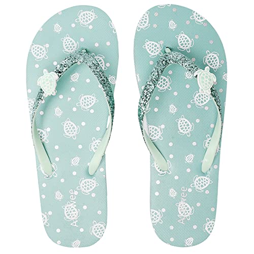 Ataiwee Girls Flip Flop Sandals - Little/Big Kids Slide Thong Beach Animal Fruit Printed Summer Water shoes.