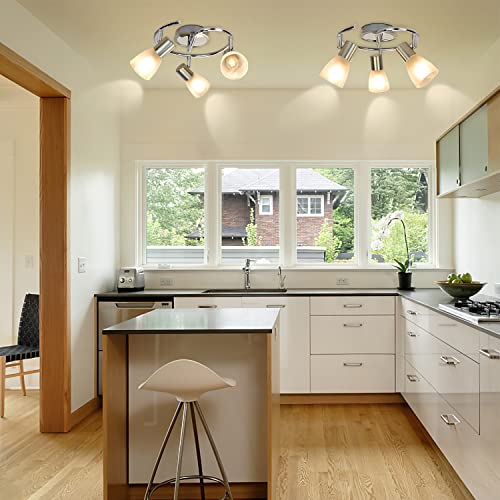 image for DINGLILIGHTING DLLT Modern Led Track Lighting Fixtures, 3 Lights Round