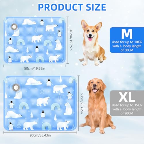 Image of Qpets Small Cooling Mat for Dogs Cats, 50x40cm | Self-Cooling Gel Pad for Small Pets up to 10kg. Washable, Durable & Portable. Use Indoor /Outdoor, Car or Crate.