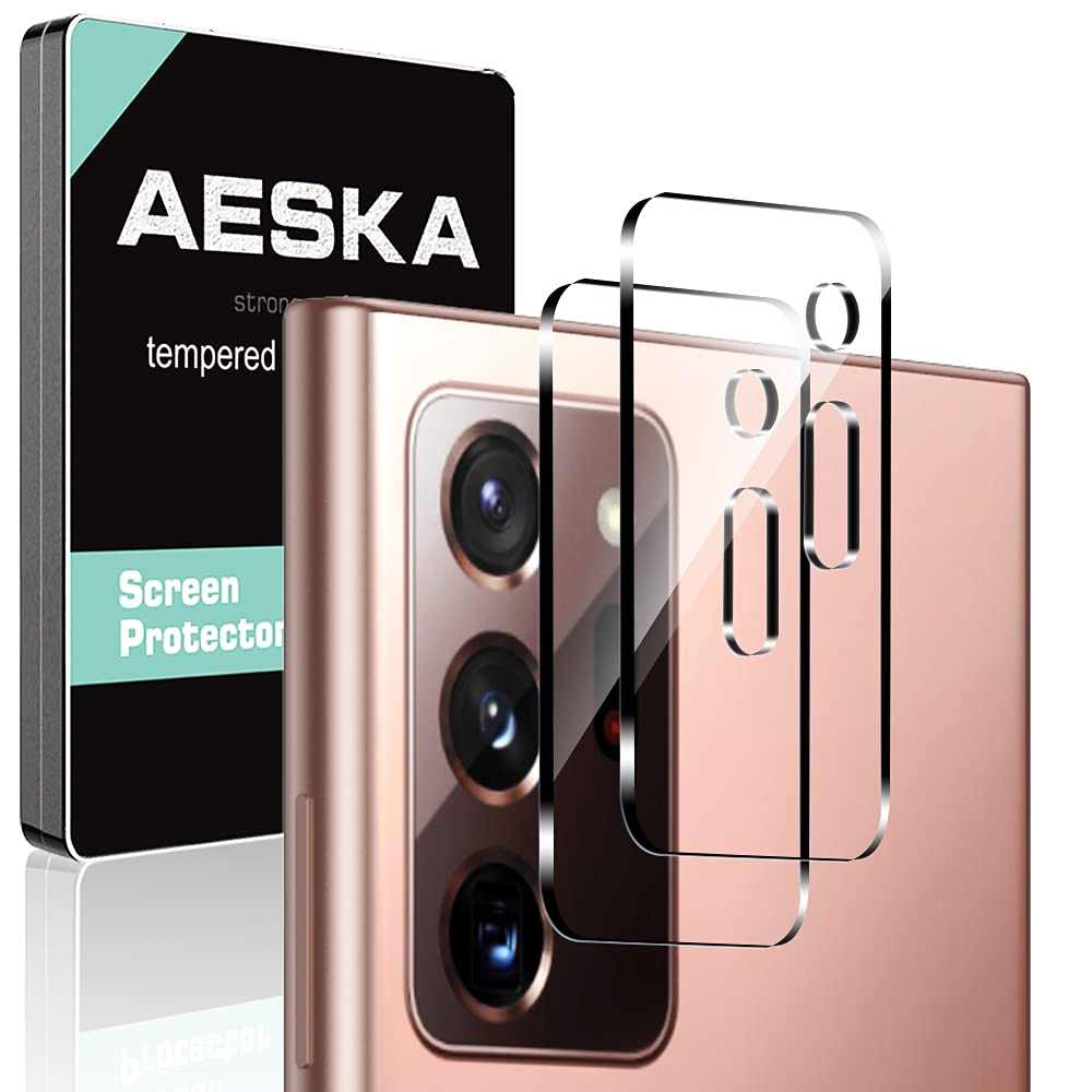 [2 Pack] Aeska Camera Lens Protector for Samsung Galaxy Note 20 Ultra 5G Tempered Glass [High Definition][Case Friendly][Anti-Scratch][Dust-Proof] Scratch Resistant Camera Protector for Note 20 Ultra
