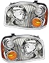 For Nissan Frontier SE,SC,SVE Headlights Lamps Set 2001 2002 2003 2004 Halogen Driver and Passenger Side
