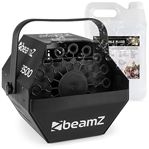 beamz B500 Bubble Machine and 5 Litre Bottle of Fluid Party Pack Ideal for Garden Games Outdoor Activities Summer Kids Fun Parties Cover