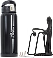 Vista 1 de Portabotellas de bicicleta Pro Set con termo Bike Bottle or Exrta Set con soporte de jaula adicional, sin tornillos. Jaula perfecta, ajustable