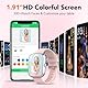 taopodo Smartwatch Damen, 1,91 HD Touch Smart Watch mit Telefonfunktion, 115+Sportmodi Sportuhr, IP68 Fitness Tracker mit Herzfrequenz SpO2 Schlafmonitor Schrittzähler für Android iOS (Rose Gold)