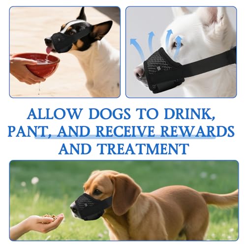 Maulkorb für Kleine Hunde mit Kurzer Schnauze, Weicher Nylon-Mundschutz mit atmungsaktivem Netz, verhindert Beißen, Fressen Bellen und Kauen, für Chihuahua und Französische Bulldogge (XS)