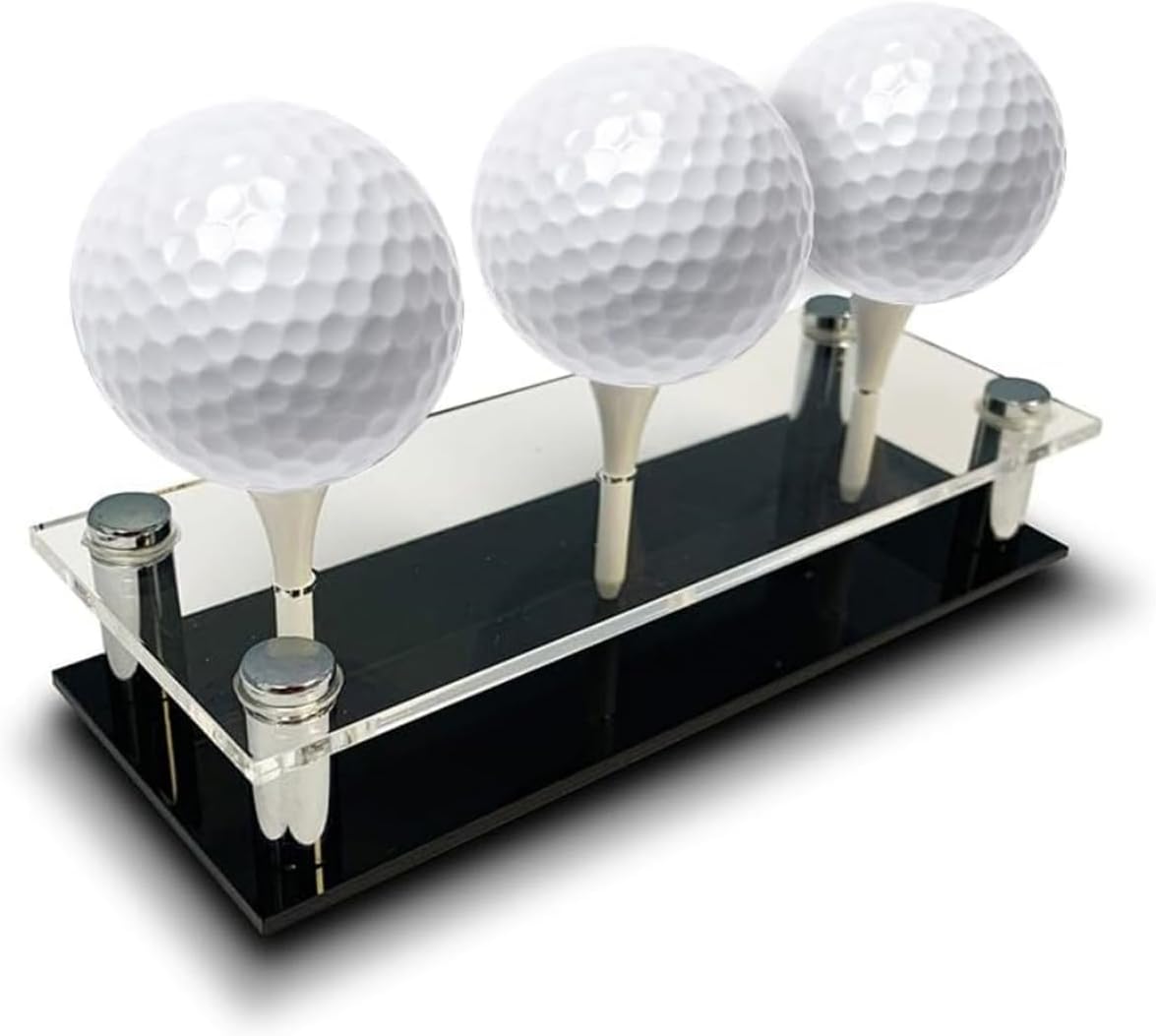 2 Clear Showcase Rack Acrylic & Wooden Stand for Sports Portables Golfs Accessories Holder image 5