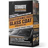 CERAKOTE Ceramic Glass Coat Windshield Kit – Max Strength Rain Repelling Coating – Easy to Apply – Includes Glass Cleaning Wipes – Long Lasting Ceramic Formula – Guaranteed Maximum Water Shedding