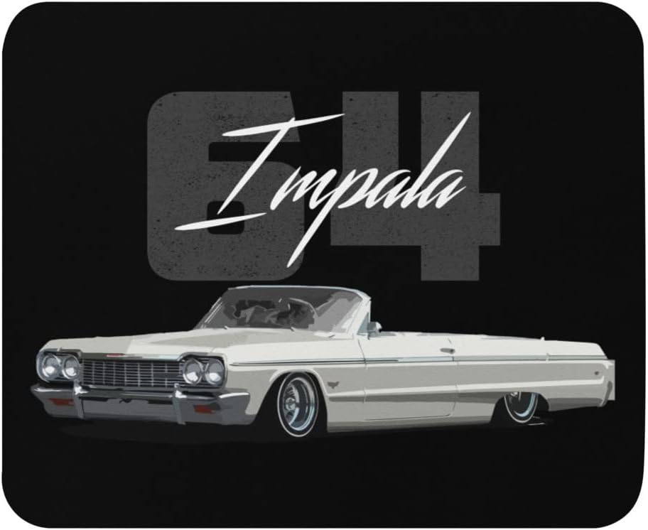 1964 Chevy Impala 2 Door Convertible Lowrider Classic Car Mouse pad