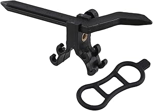 Soporte compacto de rueda para mantenimiento de bicicletas, herramienta de ajuste fácil con indicador (BT110B, color negro)