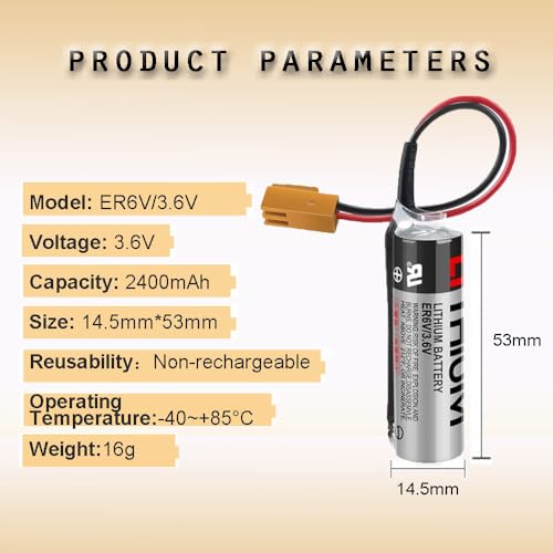 Pack de 5 pilas ER6V 3.6V 2400mAh Lithium miniatura 2