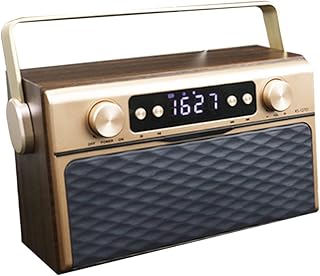 UKCOCO 1Pc Alto-Falante Amplificador Doméstico Alto-Falantes Estéreo Alto-Falante De Madeira Multi-Falante Estéreo De Madeira Retrô Alto-Falante De Mão Alto-Falante De Madeira