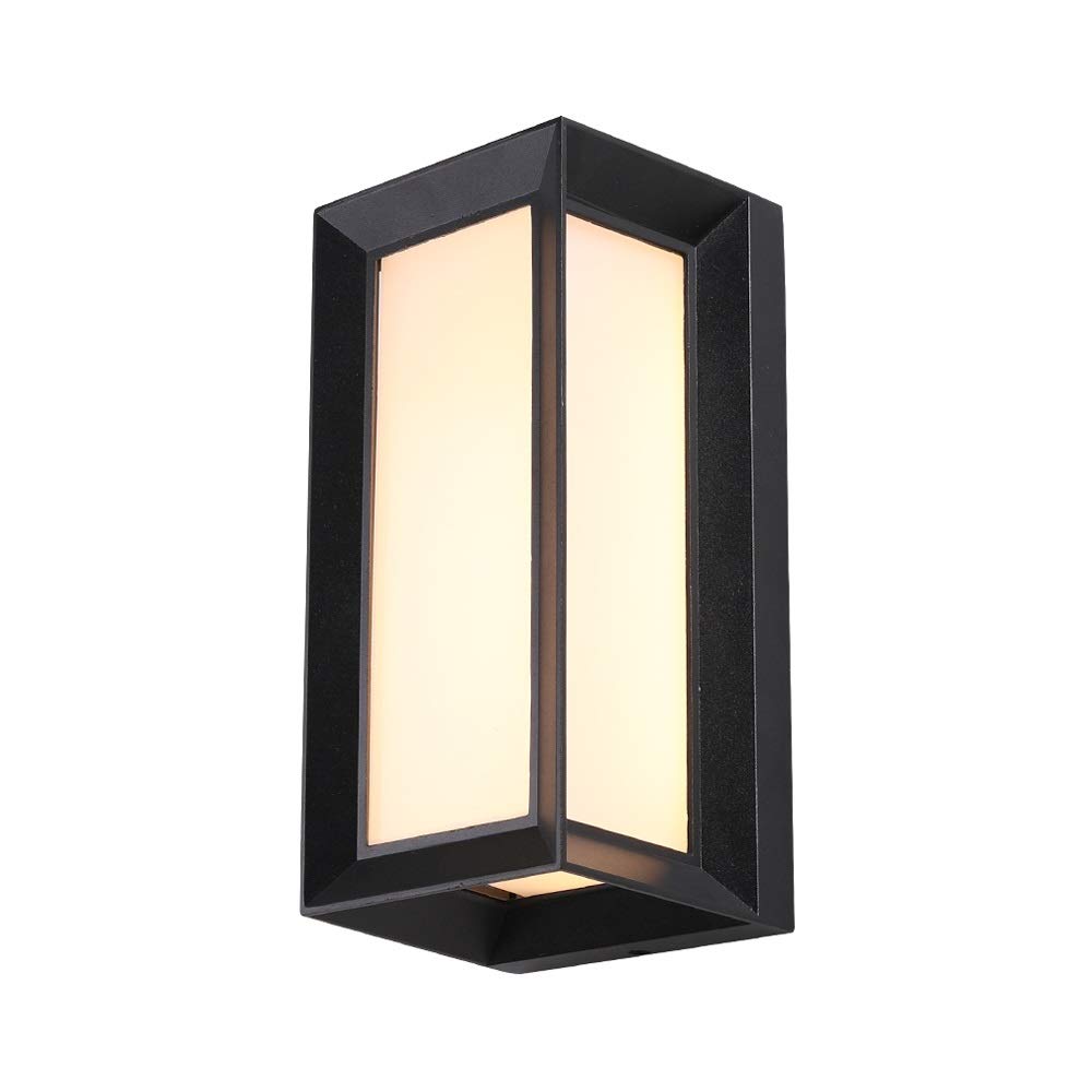 VDOQTLJT Wall Lighting Outdoor LED Lights Waterproof Rust-Proof Courtyard Garden Atmosphere Lamp Acrylic Lampshade Sconce Simple Living Room Balcony Stairs Aisle Door Exterior B Lofty