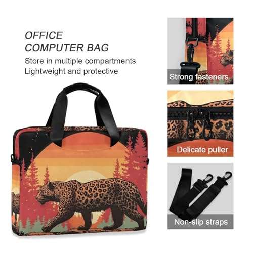 Bolso bandolera para laptop estampado Leopardo 13-16" miniatura 6