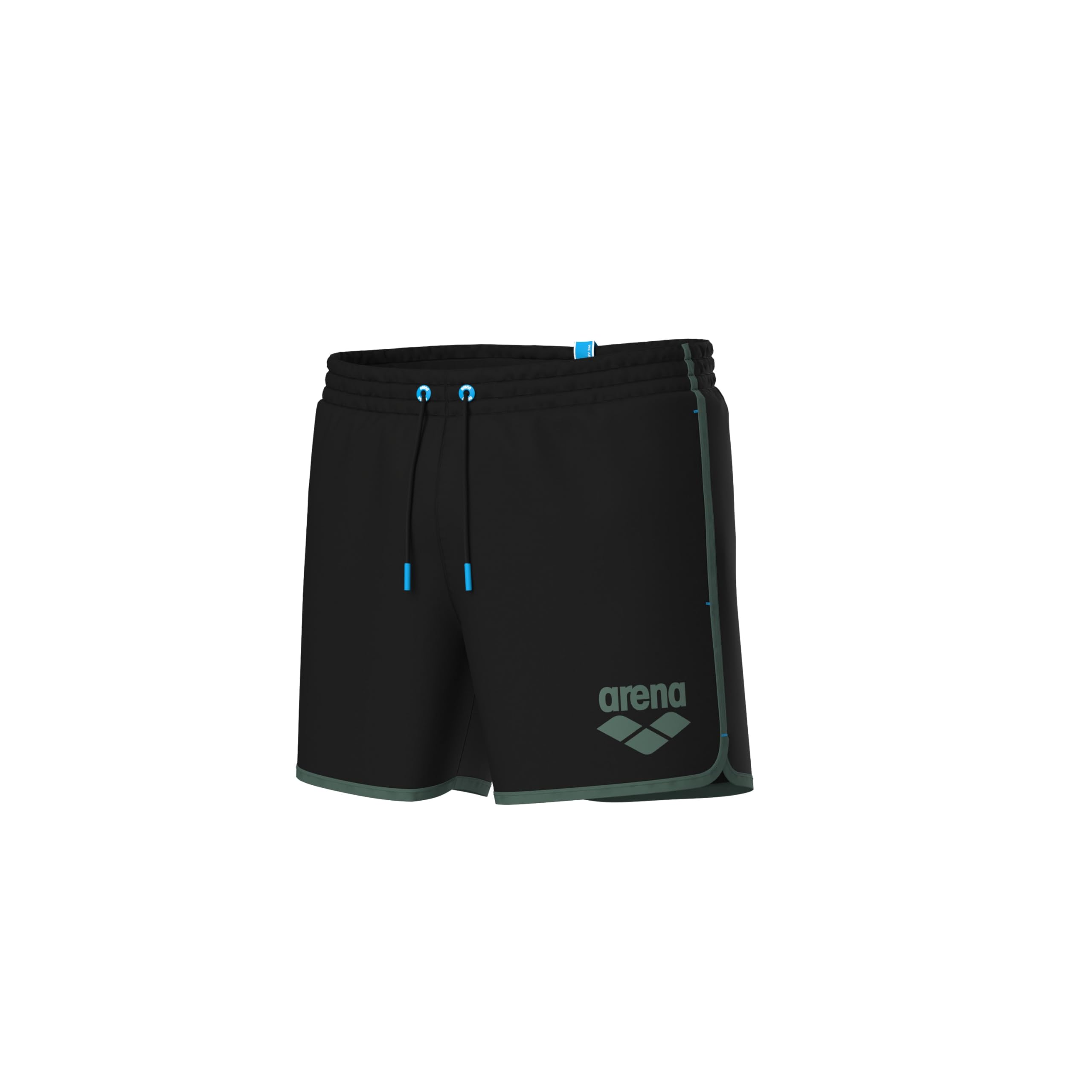 ARENA Męskie duże logo Borders Beach Short Black-Sage