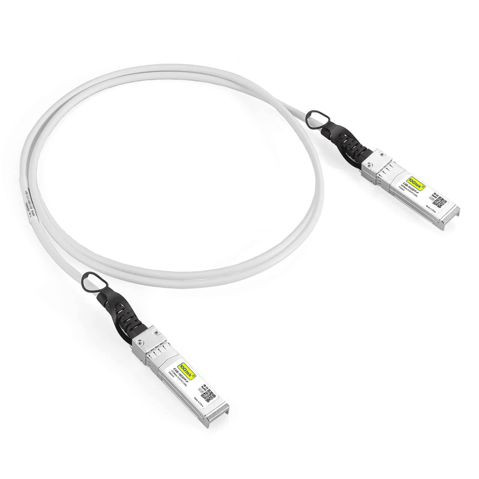 [White] Colored 10G SFP+ DAC Cable - Twinax SFP Cable for Cisco SFP-H10GB-CU1M, Ubiquiti, D-Link, Supermicro, Netgear, Mikrotik, ZTE Devices,1-Meter-image-46