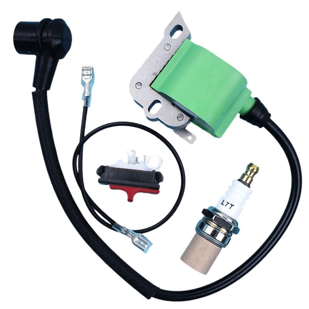 Kit de bujías con Interruptor de Parada de Emergencia y Bobina de Encendido Compatible con el módulo de Motosierra Husqvarna 50, 51, 55, 268, 272, 266, 261, 262, 61, 254 y 257.