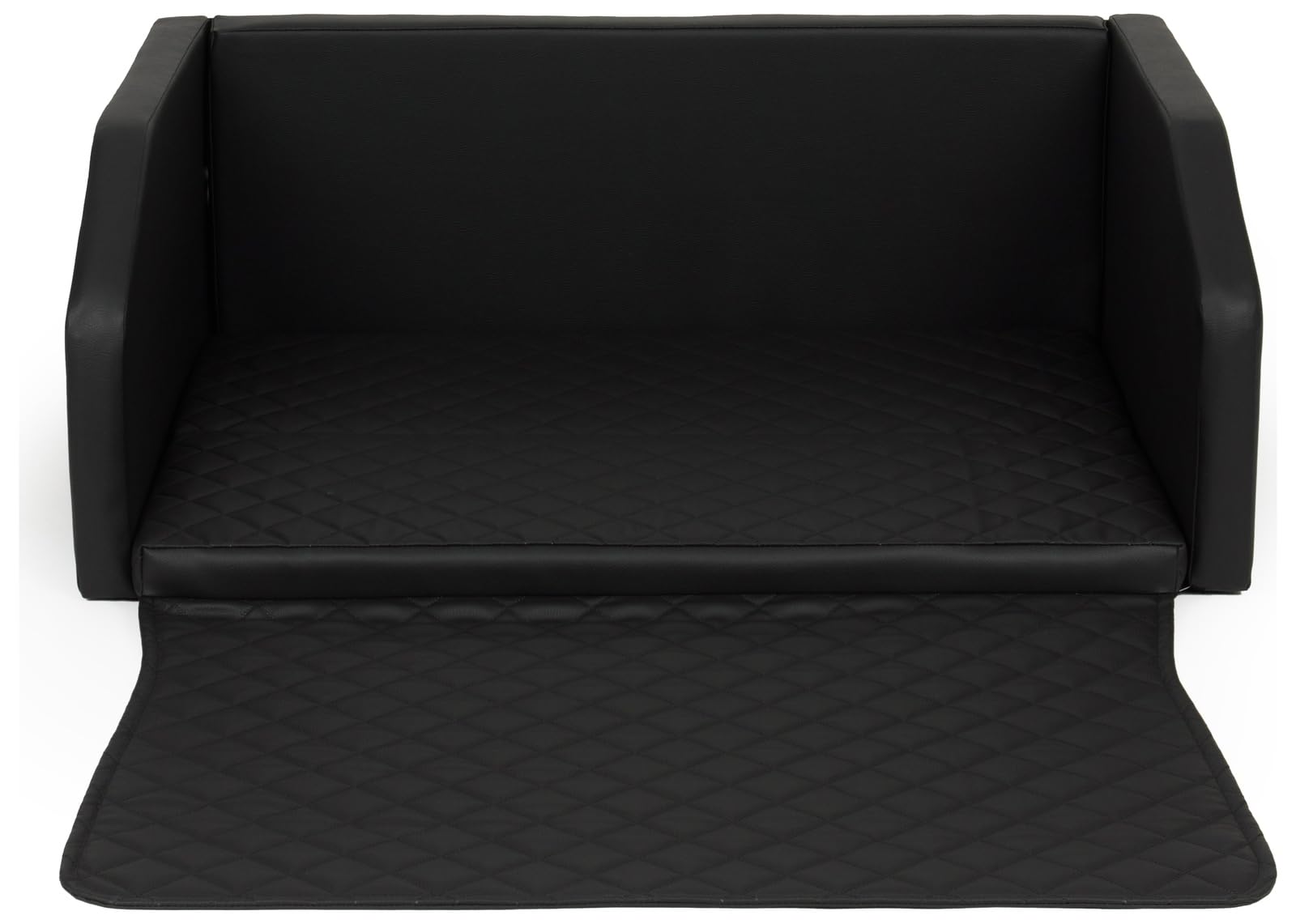 Velinda Trasportino Pieghevole per Cani Bagagliaio Auto Materasso Cintura 100x70 cm (Colore: Nero)